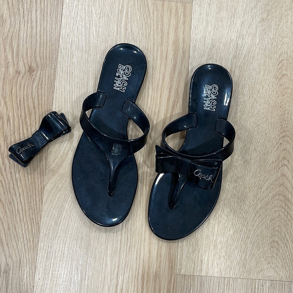 Coach jelly bow sandals